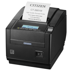 Citizen CT-S801III, 8 dots/mm (203 dpi), cutter, USB, black - cit801bc
